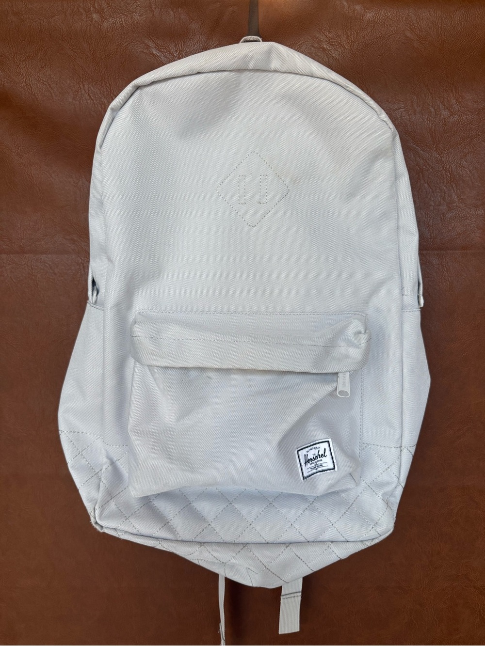 Herschel Supply Co Backpack Light Gray Red Stripe Lined School Travel Bag